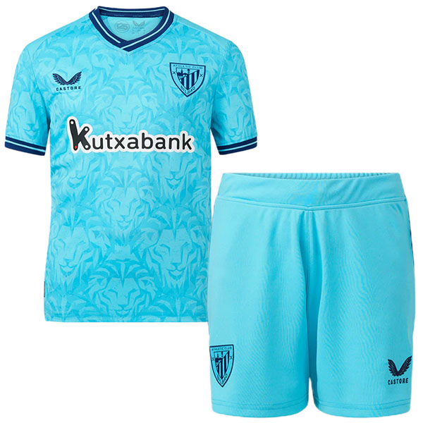 Athletic Bilbao away kids jersey soccer kit children second football mini shirt youth uniforms 2023-2024