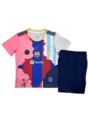 Barcelona Messi 10 special kids jersey children soccer kit mini youth uniforms 2025-2026