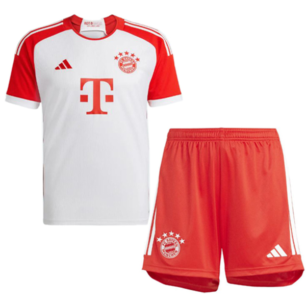 Bayern munich home kids jersey soccer kit children first football mini shirt youth uniforms 2023-2024