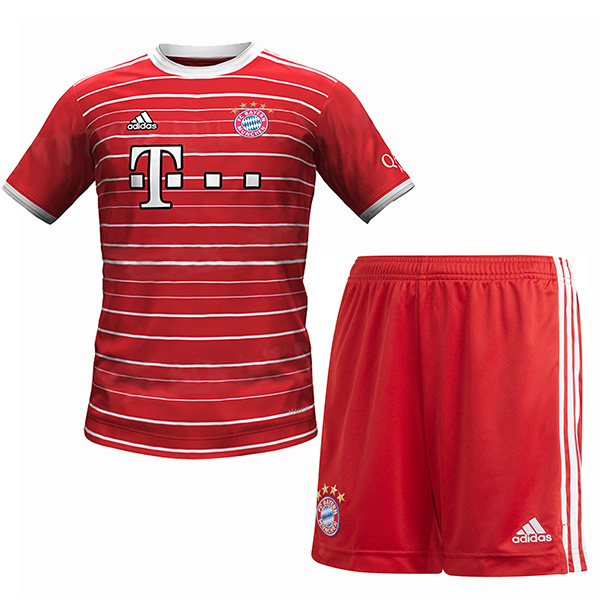 Bayern munich home kids kit soccer children first football shirt mini youth uniforms 2022-2023