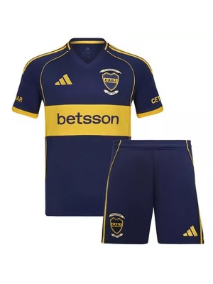 Boca juniors home kids kit enfant children first  kit mini youth uniforms 2025-2026