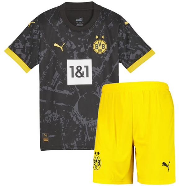 Borussia Dortmund away kids jersey soccer kit children second football mini shirt youth uniforms 2023-2024