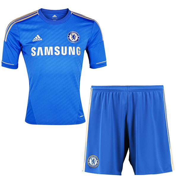 Chelsea home kids retro jersey soccer kit children vintage first football mini shirt youth uniforms 2012-2013