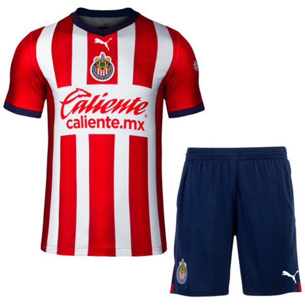 Chivas home kids kit soccer children first football mini shirt youth uniforms 2022-2023