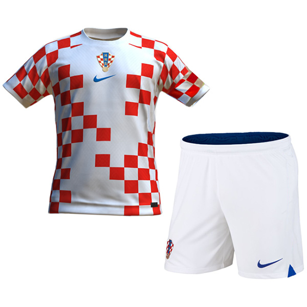 Croatia home kids kit soccer children first football mini shirt youth uniforms 2022
