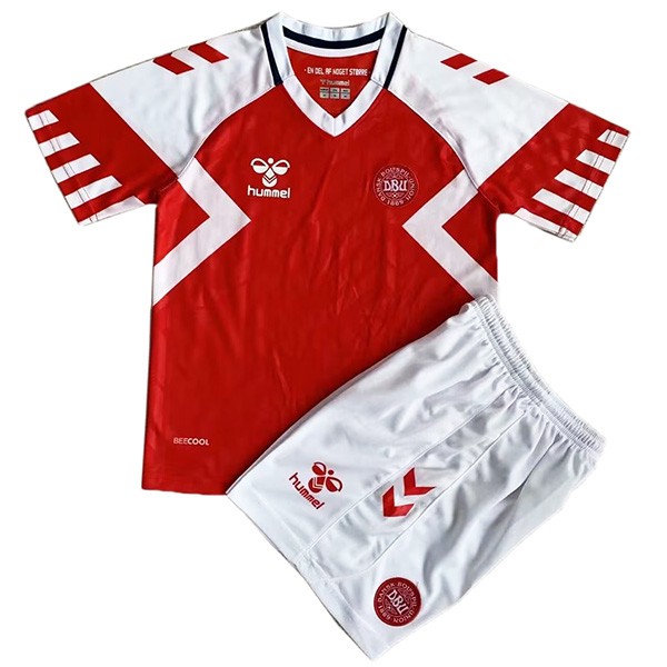 Denmark home kids jersey soccer kit children first football shirt mini youth uniforms 2023-2024