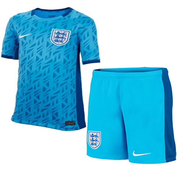England away kids kit soccer children second football mini shirt youth uniforms 2023