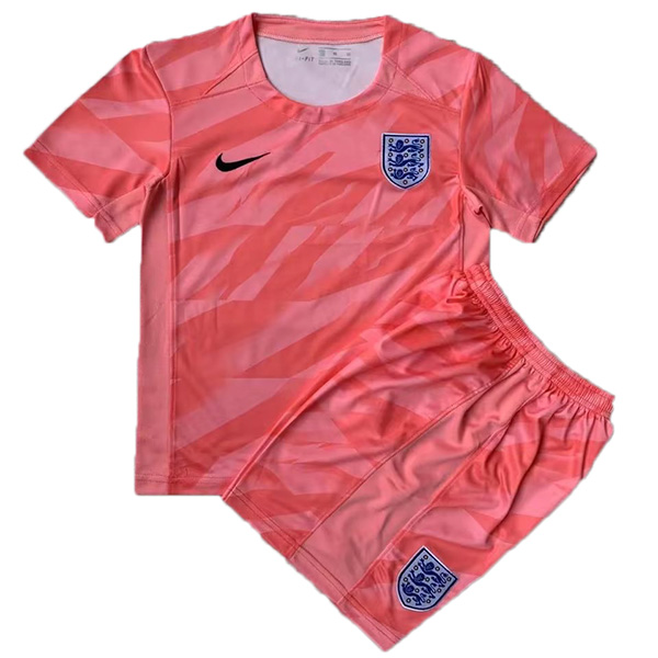 England goalkeeper red kids jersey soccer kit children football mini shirt youth uniforms 2023