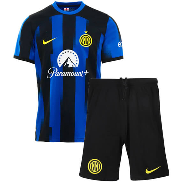 Inter milan home kids kit soccer children first football mini shirt youth uniforms 2023-2024