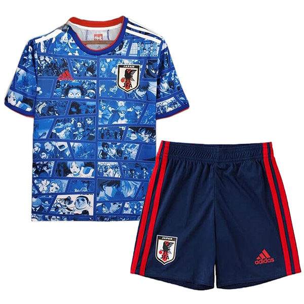 Japan home carton kids kit soccer jersey children first football mini shirt youth uniforms 2022-2023