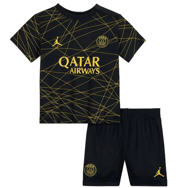 Jordan paris saint germain fourth kids kit soccer children football shirt mini youth uniforms 2022-2023
