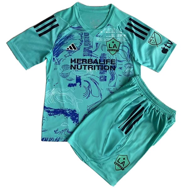 LA Galaxy special kids jersey soccer kit children green football mini shirt youth uniforms 2023-2024
