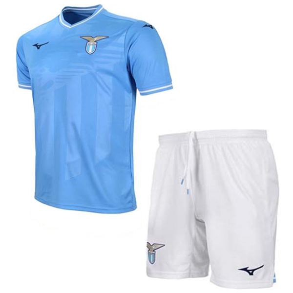 Lazio home kids jersey soccer kit children first football mini shirt youth uniforms 2023-2024