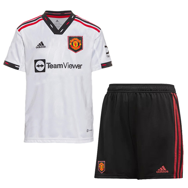 Manchester united away kids kit soccer children jersey football second shirt youth uniforms 2022-2023