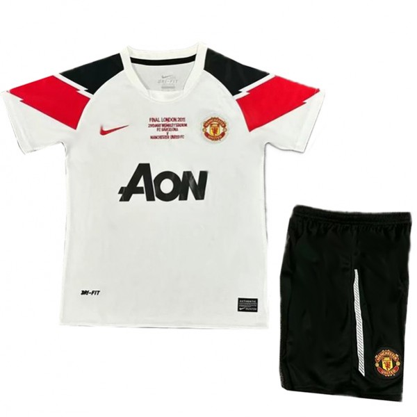 Manchester united away kids retro jersey soccer kit children vintage second football shirt mini youth uniforms 2010-2011