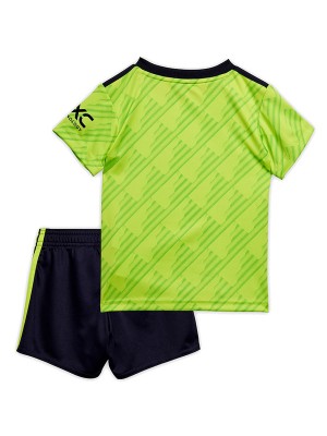 Manchester united third kids kit soccer children jersey football 3rd shirt youth uniforms 2022-2023