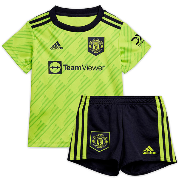 Manchester united third kids kit soccer children jersey football 3rd shirt youth uniforms 2022-2023