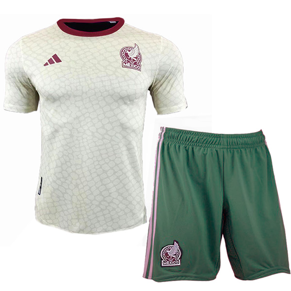 Mexico away kids kit soccer jersey children second football mini shirt youth uniforms 2022
