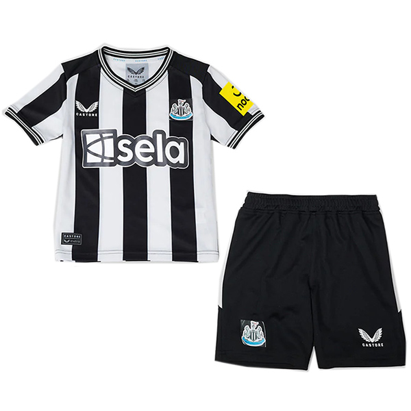 Newcastle United home jersey soccer kit children first football mini shirt youth uniforms 2023-2024
