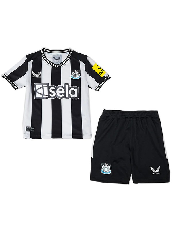 Newcastle United home jersey soccer kit children first football mini shirt youth uniforms 2023-2024