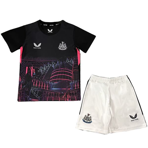 Newcastle United kids city jersey soccer kit children black football mini shirt youth uniforms 2023-2024