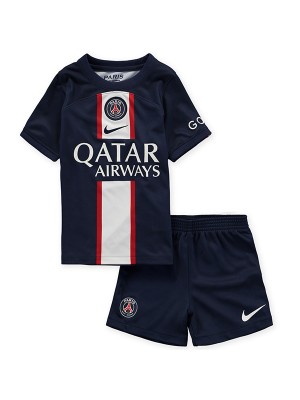 Paris saint germain home kids kit soccer children jersey football first shirt youth uniforms 2022-2023