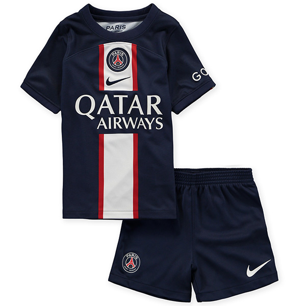 Paris saint germain home kids kit soccer children jersey football first shirt youth uniforms 2022-2023