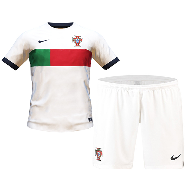 Portugal away kids kit soccer jersey children second football mini shirt 2022 world cup youth uniforms