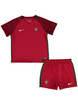 Portugal kids retro jersey vintage soccer kit children first football mini shirt youth uniforms 2016-2017