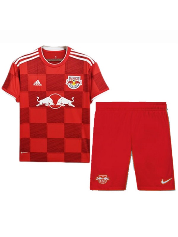 RB Leipzig home kids kit soccer children red football shirt youth uniforms 2022-2023