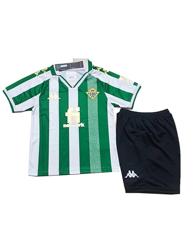 Real betis home kids kit soccer jersey children first football mini shirt youth uniforms 2022-2023