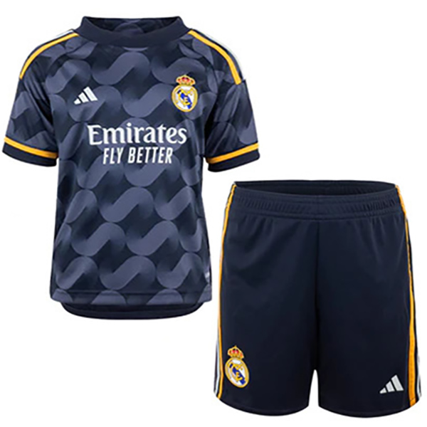 Real madrid away kids jersey soccer kit children second football mini shirt youth uniforms 2023-2024