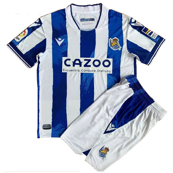 Real Sociedad home kids jersey soccer kit children first football shirt youth uniforms 2023-2024