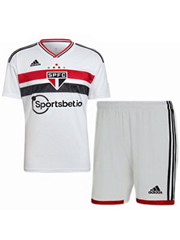 Sao paulo kids home football kit soccer children first football shirt maillot match youth uniforms 2022-2023