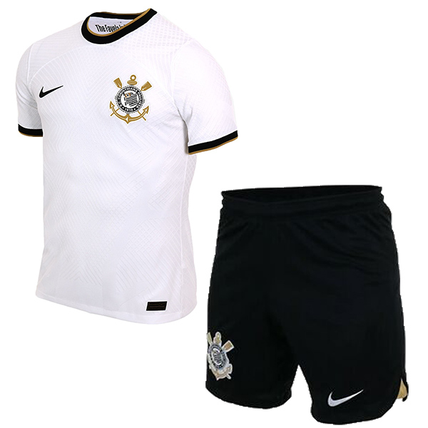 SC Corinthians home kids kit soccer jersey children first football mini shirt youth uniforms 2022-2023