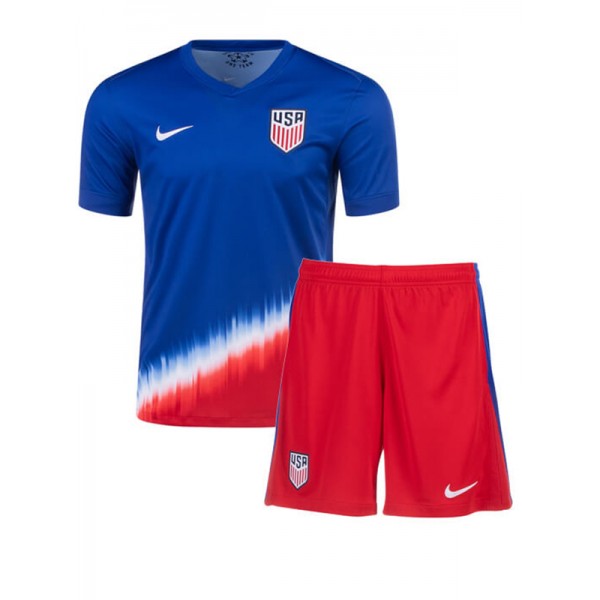 USA away kids jersey soccer kit children second football shirt mini youth uniforms 2024-2025