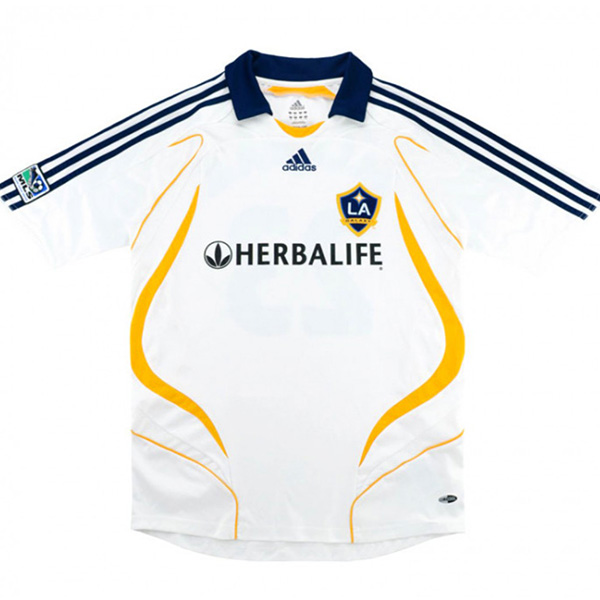 Galaxy home retro jersey soccer uniform men's first football kit sports top shirt 2007-2008