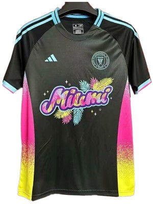 Inter miami special edition jersey soccer uniform men's black pink sportswear football kit top shirt 2024-2025