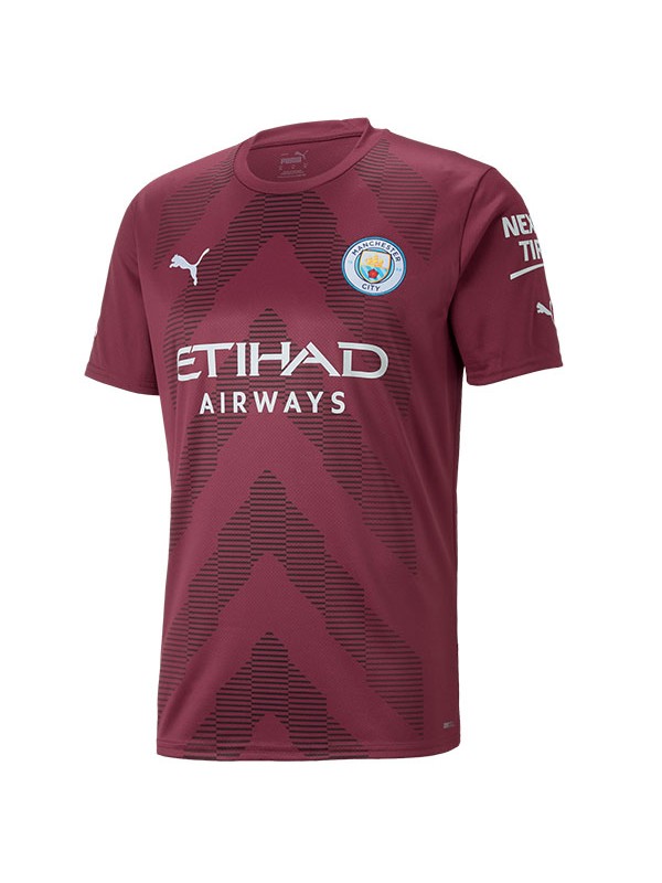 Manchester city goalkeeper jersey soccer uniform men's football kit sports red tops shirt 2022-2023