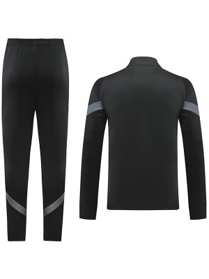 AC milan jacket black football sportswear tracksuit full zipper men's training kit outdoor soccer coat 2022-2023