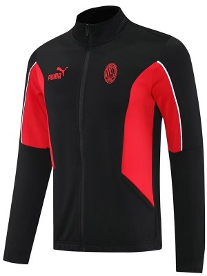 AC milan jacket black red tracksuit  men's training kit 2025-2026