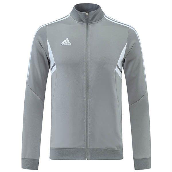 Adas jacket football sportswear tracksuit full zipper men's training kit athletic outdoor soccer gray coat 2022-2023