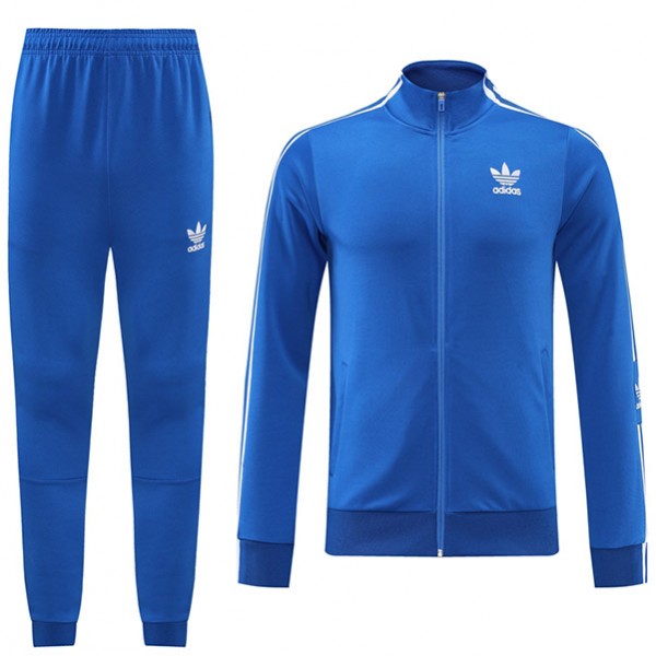 Adds jacket football sportswear tracksuit full zipper men's training kit athletic blue outdoor soccer coat 2022-2023