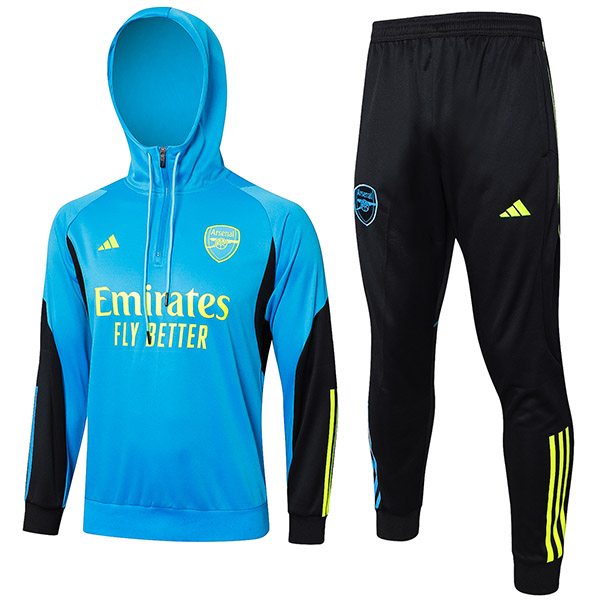 Arsenal hoodie jacket football sportswear tracksuit zipper uniform men's training kit outdoor blue soccer coat 2024