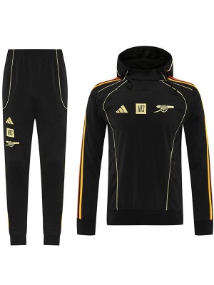 Arsenal windbreaker hoodie jacket black tracksuit men's training coat 2025-2026