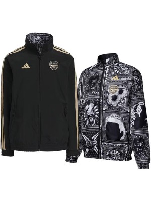 Arsenal windbreaker jacket black tracksuit men's training coat 2025-2026