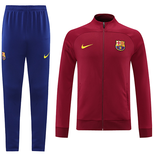 Barcelona jacket football red sportswear tracksuit full zipper uniform FCB men's training kit outdoor soccer coat 2022-2023