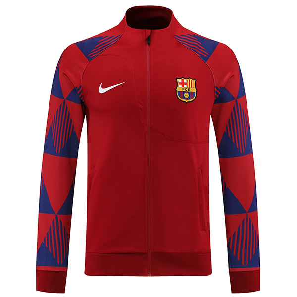 Barcelona jacket football sportswear tracksuit full zipper uniform FCB red men's training outdoor soccer coat kit 2022-2023