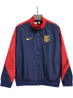 Barcelona windbreaker jacket navy tracksuit full zipper men's training coat 2025-2026