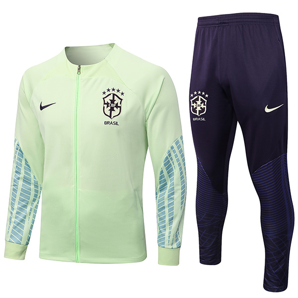 Barzil jacket green football sportswear tracksuit full zipper uniform men's training kit outdoor soccer coat 2022-2023